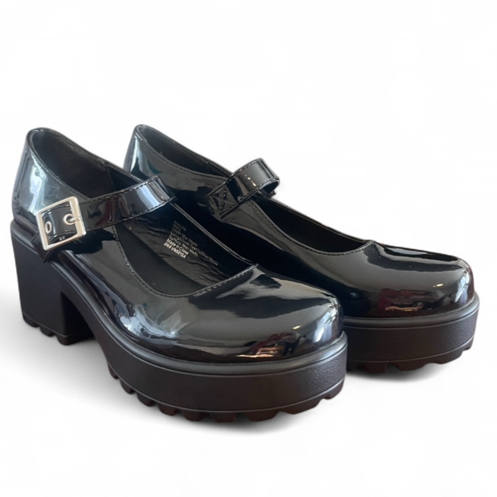Seychelles‎ Black Patent Platform Mary Janes NWOT